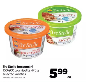 Real Canadian Superstore Tre stelle bocconcini or ricotta offer