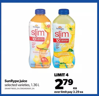 Real Canadian Superstore Sunrype juice offer