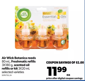 Real Canadian Superstore Air wick botanica reeds, freshmatic refills, scented oil refills or kit offer