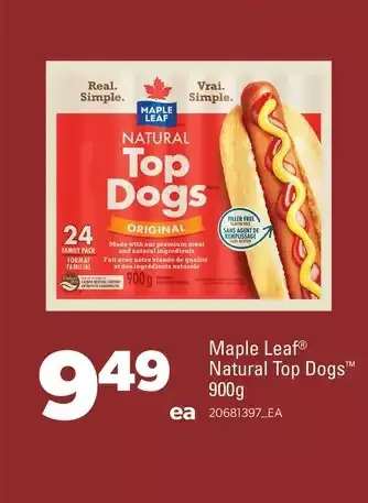 Real Canadian Superstore Maple leaf natural top dogs offer