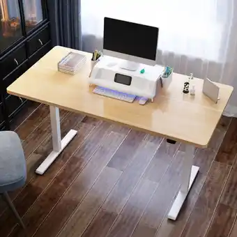Best Buy Electric standing desk frame sit to stand adjustable task desktop sit to stand riser frame (table top not included) - white - offer