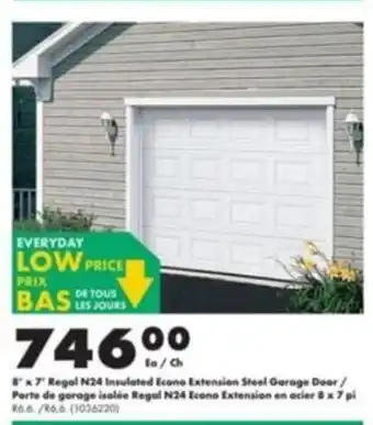 Kent 8" x 7" Regal N24 Insulated Econo Extension Steel Garage Door offer
