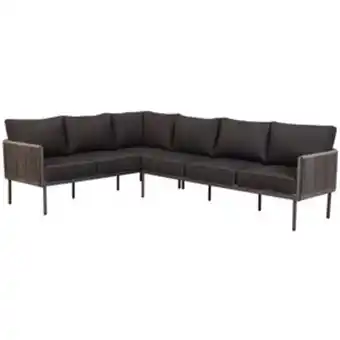 Lowe's Allen + roth brokking grey wicker outdoor sectional with steel frame and grey cushions - 2-piece offer