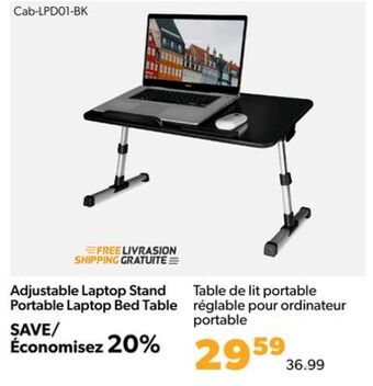 Shopper+ Adjustable laptop stand portable laptop bed table offer