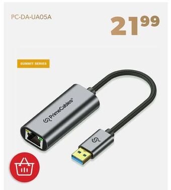 Shopper+ Summit series usb 3.0 to rj45 gigabit ethernet lan network adapter 10 100 1000mbps - primecables offer