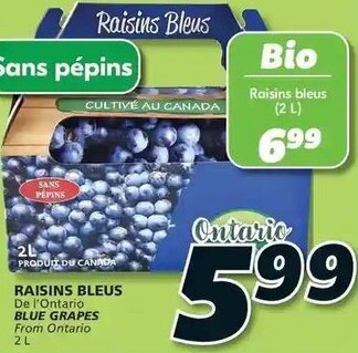 IGA Raisins Bleus 2L offer