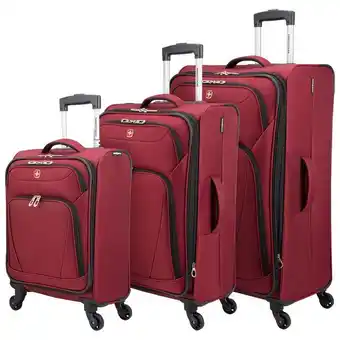 Best Buy Swiss gear beaumont lite 3-piece soft side expandable luggage set - burgundy offer