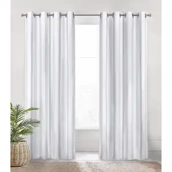 Giant Tiger Debbie travis® printed faux linen curtains with grommets, 2 pack offer