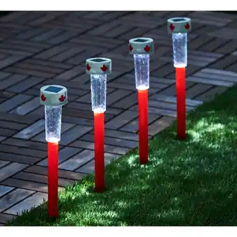 Giant Tiger Canada solar stake lights - 4-pack offer