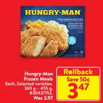 Walmart Hungry-man frozen meals offer