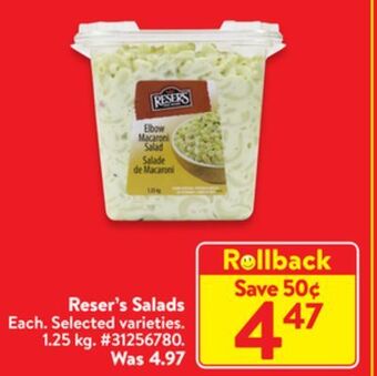 Walmart Reser's salads offer