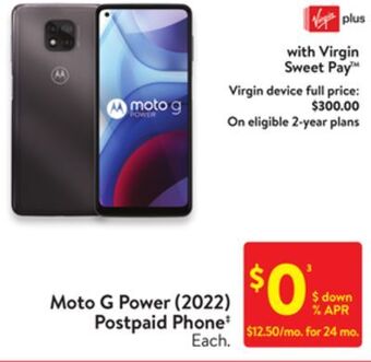 Walmart Moto g power (2022) postpaid phone‡ offer