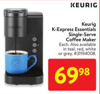 Walmart Keurig k-express essentials single-serve coffee maker offer