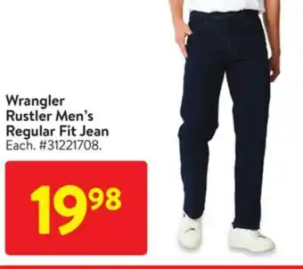 Walmart Wrangler rustler men's regular fit jean offer