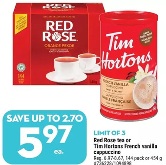 Giant Tiger Red rose tea offer