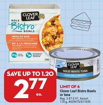 Giant Tiger Clover leaf bistro bowls offer