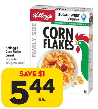 Giant Tiger Kellogg's corn flakes cereal offer