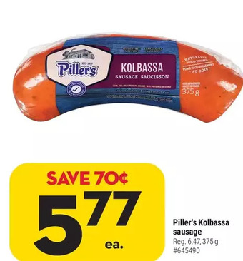 Giant Tiger Piller's kolbassa sausage offer