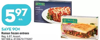 Giant Tiger Roman frozen entrees offer