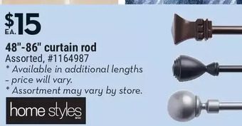 Giant Tiger 48"-86" curtain rod offer