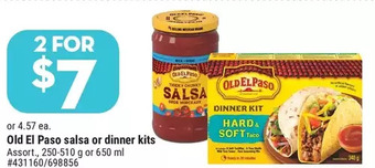 Giant Tiger Old el paso salsa offer