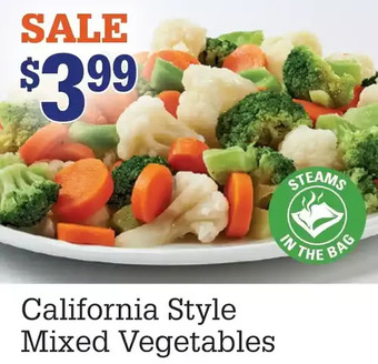 M & M Food Market California style mixed vegetables offer