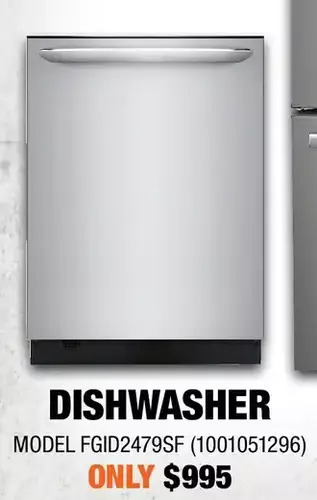 Home Depot Frigidaire dishwasher offer