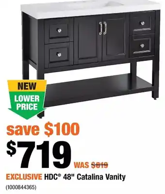 Home Depot Hdc 48" catalina vanity offer