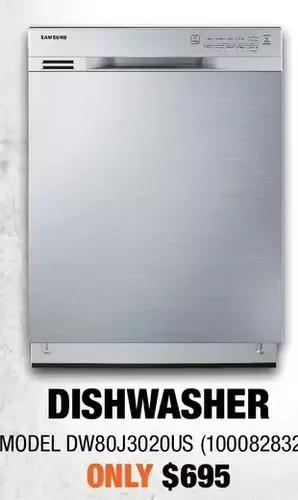Home Depot Samsung dishwasher offer