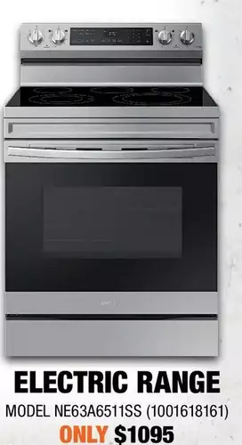 Home Depot Samsung electric range offer