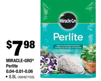 Home Depot Miracle-gro perlite 0.04-0.01-0.06 offer