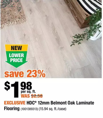 Home Depot Hdc 12mm belmont oak laminate flooring offer