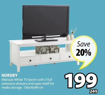 JYSK Nordby (tv bench) offer