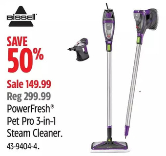Canadian Tire Bissell powerfresh pet pro 3-in-1 steam cleaner offer