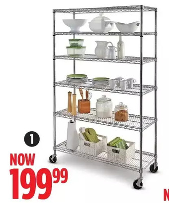 Canadian Tire For living 6-tier wire shelf on casters offer
