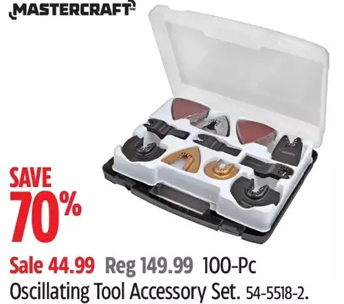 Mastercraft oscillating discount tool accessory set