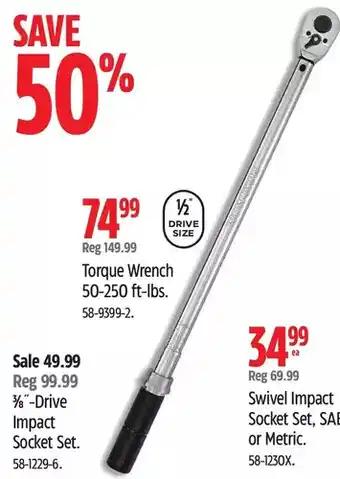 Canadian Tire Maximum 3/8"-drive impact socket set offer