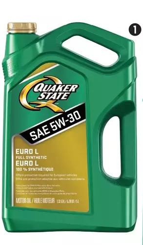 Canadian Tire Quaker state euro synthetic motor oil offer