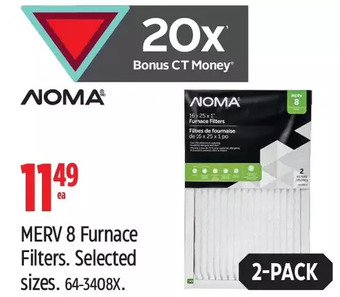 Canadian Tire Noma merv 8 furnace filters offer