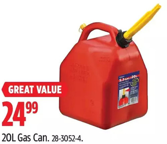 Canadian Tire 20l gas can offer