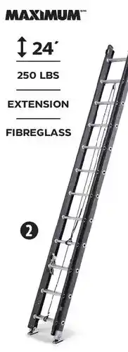Canadian Tire Maximum 24' fibreglass extension ladder offer