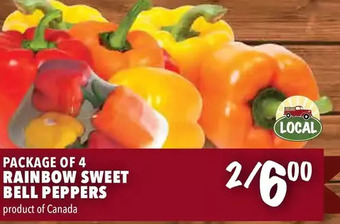 Farm Boy Rainbow sweet bell peppers offer