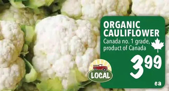 Farm Boy Organic cauliflower offer