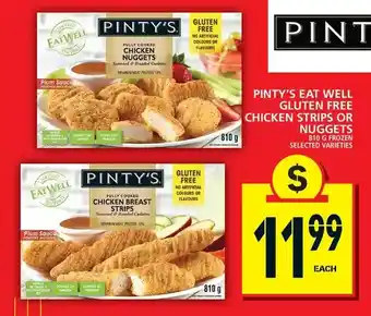 Food Basics Pinty's eat well gluten free chicken strips or nuggets offer