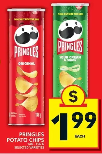 Food Basics Pringles potato chips offer