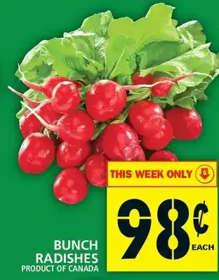 Food Basics Bunch radishes offer