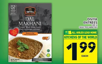 Food Basics Divya entrees offer