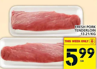 Food Basics Fresh pork tenderloin offer