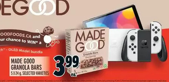 Metro Made good granola bars offer