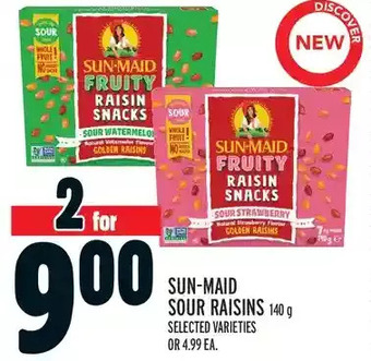 Metro Sun-maid sour raisins offer